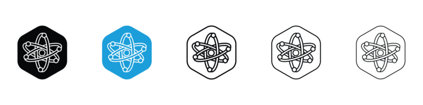React icons vector illustrations in black and blue colors for web and ui designs
