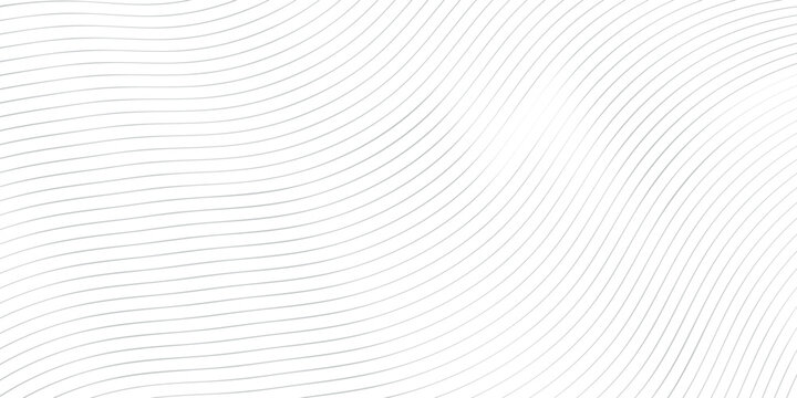 Abstract wavy background. Thin line on white.