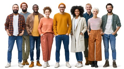 Obraz premium ethnic diversity concept with multicultural group of people representing inclusion and community lifestyle realistic lighting commercial stock photography