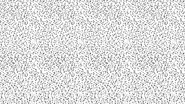 Seamless scattered black dot speckle pattern on white