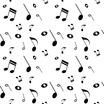seamless pattern with musical notes