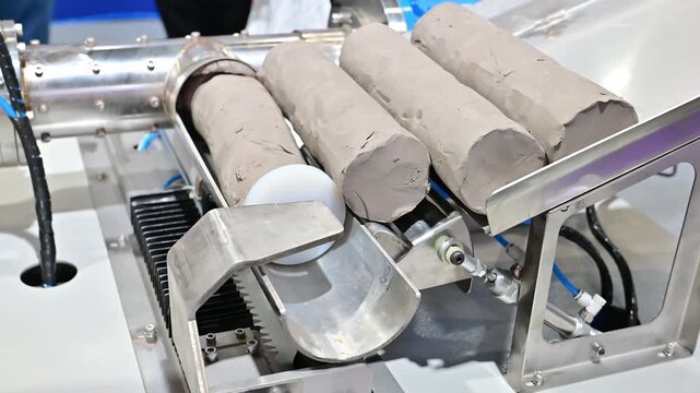 Kaolin clay on the fully automatic ceramic cup handle machine