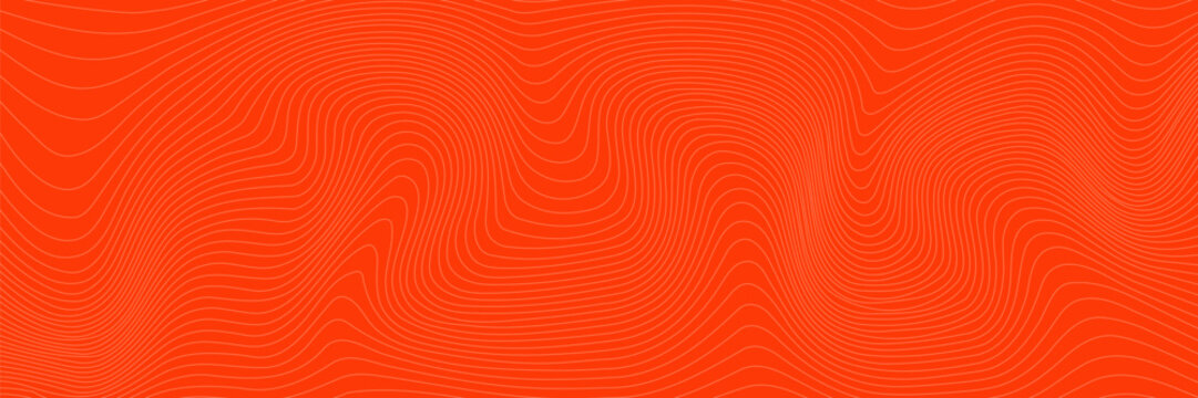 Abstract orange salmon meat texture background. Fresh fish fillet pattern with white topographic contour lines.