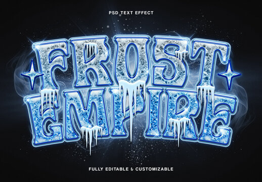 Frozen Ice Crystal Text Effect