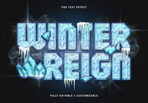 Frozen Ice Crystal Text Effect