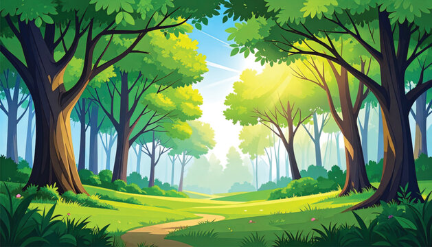 Trees Forest Green Leaves Nature.