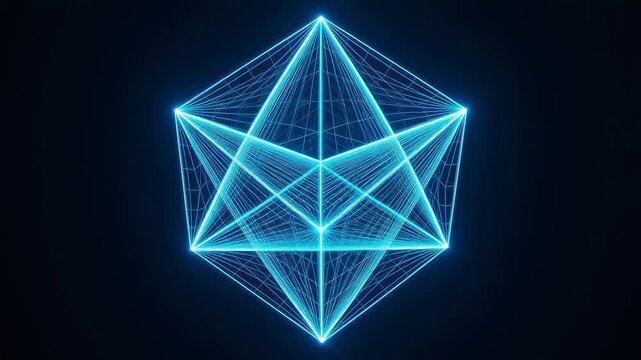 Tesseract Projection: Rotating Geometric Dimension Shift