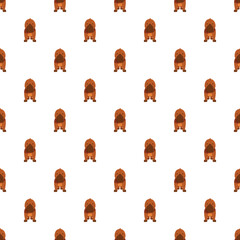Obraz premium Cartoon orangutan illustration repeating as a seamless pattern, perfect for children design