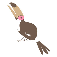 Obraz premium Toucan bird png pastel illustration, transparent background