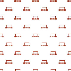 Obraz premium Repeating pattern of a simple balcony or terrace railing design on white background