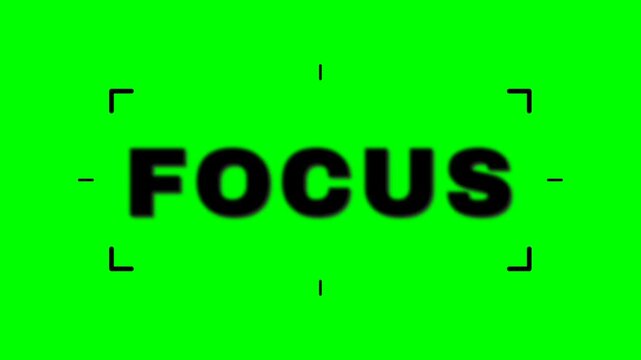 Camera Lens FOCUS Adjustment Animation with Green Screen Background.