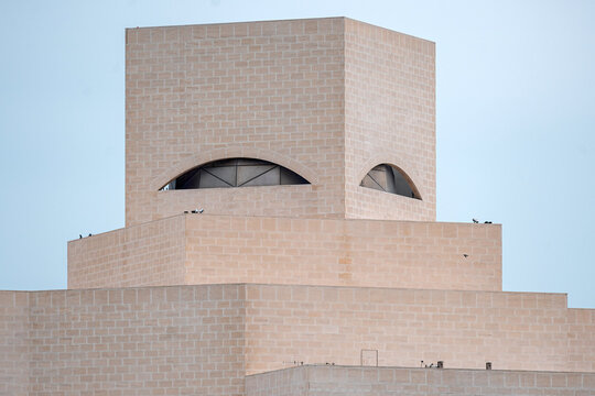 Doha, Qatar - April 27, 2026: Museum of Islamic art in Doha, Qatar, sunny day with clear blue sky