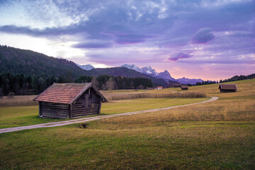 Fototapeta premium Alpine Sunset Landscape