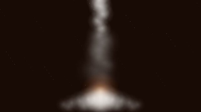 Dark Orange  Rocket Launch Animation Seamless Loop