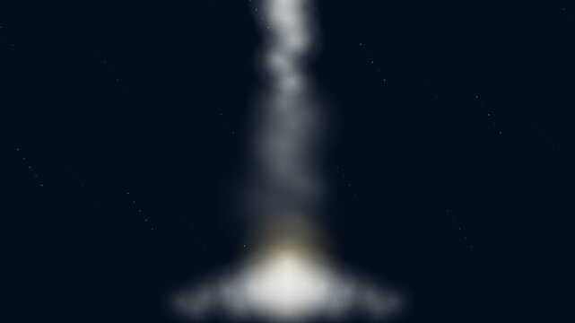 Dark Rocket Launch Animation Seamless Loop