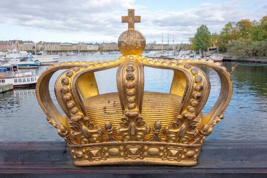 Ornate Golden Crown at the Waterfront