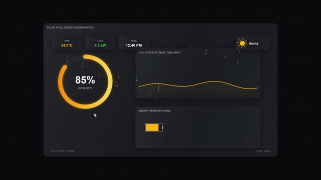 Digital Dashboard UI Animation - Data Monitoring and Analytics