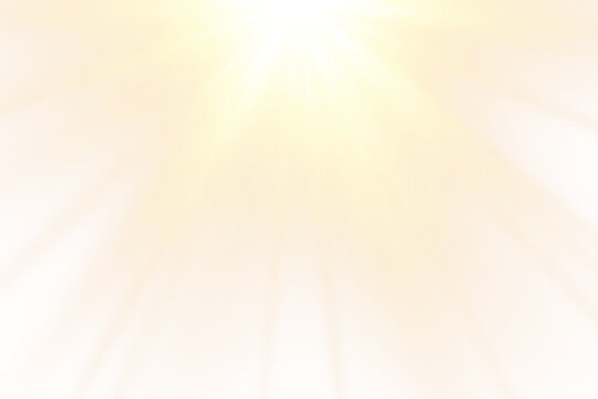 Png golden light with glare sun rays dawn and bright flare effect graphic artwork illustration.