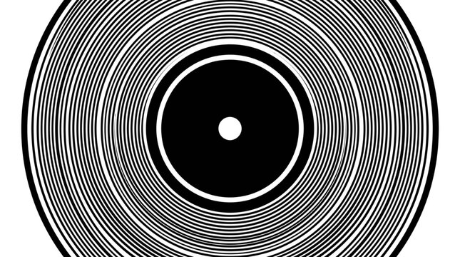 Ilus&atilde;o de &oacute;tica hipnotizante com c&iacute;rculos conc&ecirc;ntricos em preto e branco, criando um efeito de distor&ccedil;&atilde;o visual e movimento abstrato.
