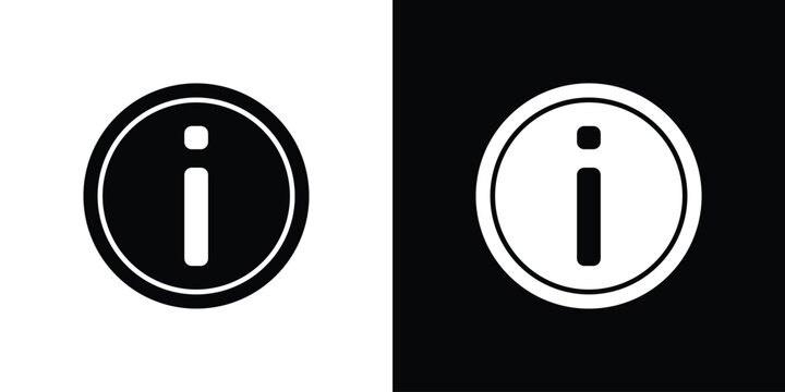 Info icon silhouette pack. Flat symbols
