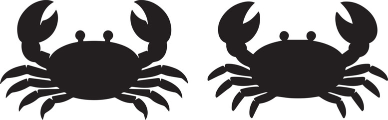 Two black crabs facing opposite directions Vector © MSTJESMIN