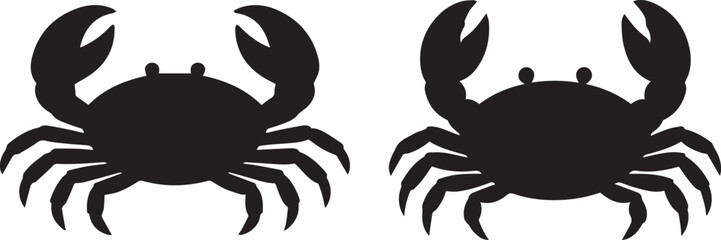 Two black crabs facing opposite directions Vector © MSTJESMIN
