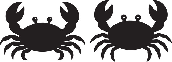 Two black crabs facing opposite directions Vector © MSTJESMIN