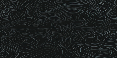 Black topographic map background with white dotted contour lines topographic background abstract geography elevation cartography technology mountain navigation geometric wallpaper backdrop © MOHAMAD