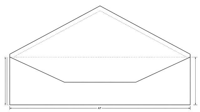 Envelope Mockup Empty A7 Opened