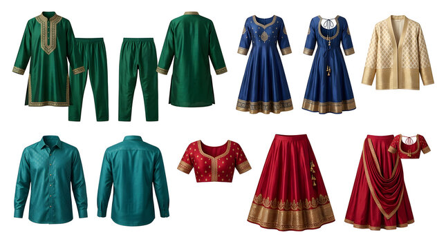 Traditional Indian Clothing Set for Raksha Bandhan Festive Wear Featuring Kurta Pyjama Lehenga Choli and Anarkali