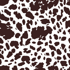Fototapeta premium Cow print pattern animal seamless. Cow skin abstract for printing, cutting, and crafts Ideal.