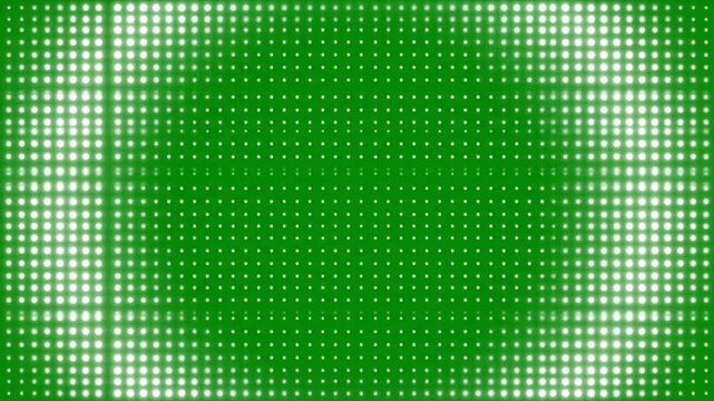 Green circle expanding from center with soft focus during bright studio lighting