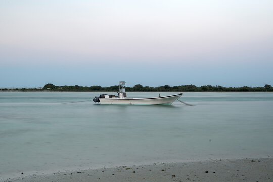 Doha, Qatar - May 25, 2026: Beautiful Fuwairit Kite Beach early morning Doha Qatar