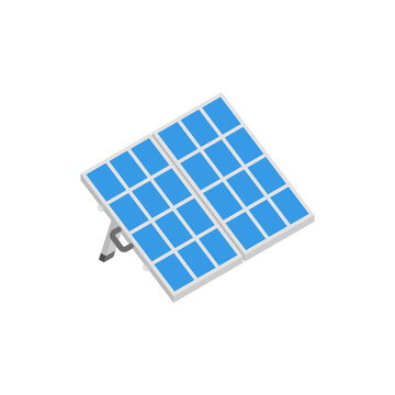 Solar panel, isometric icon. Photovoltaic energy