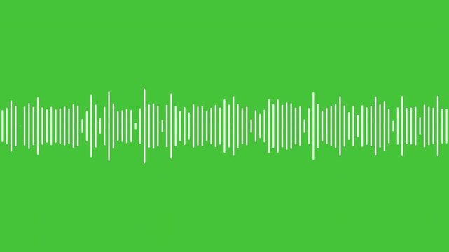 sound Audio waveform animation with transparent background, sound wave audio wave form isolate background with alpha channel, 4k video.