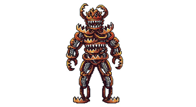 Scary Nightmare Monster Character Design Illustration.