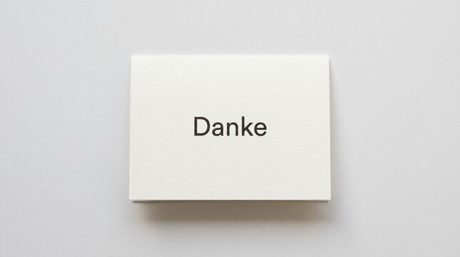 Elegant Danke Card for Appreciation and Gratitude