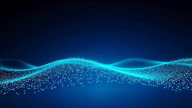 Blue glowing wave pattern