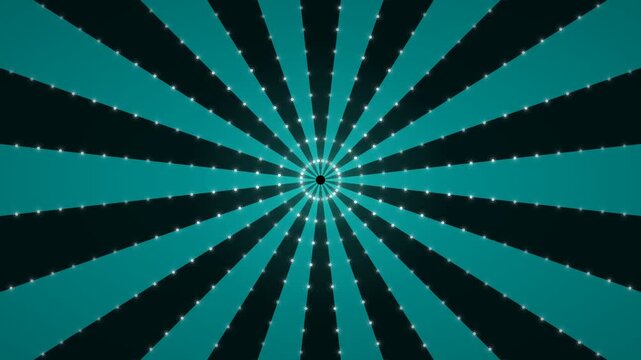 Teal Black Sunburst 28 Rays Animation Loop Background