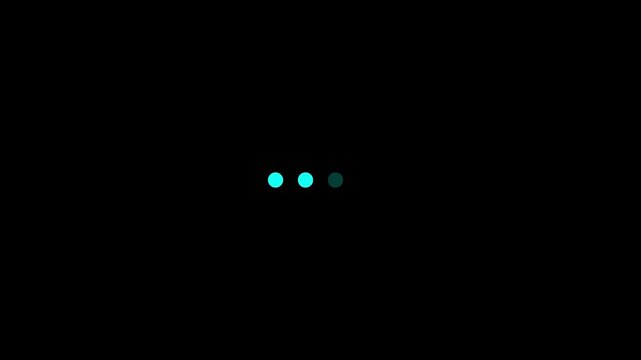 Animated 4 dots blinking . Ellipsis. Waiting process. 4 K video footage with alpha channel transparency. Website loader. Colorful loading progress icon animation for web 4 k animation..