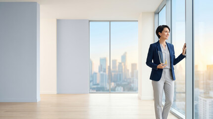Fototapeta premium Professional leadership and confidence in career success