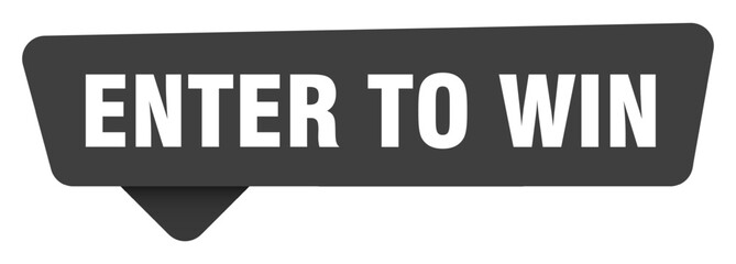 Obraz premium enter to win black sign isolated on transpatent background. enter to win sticker