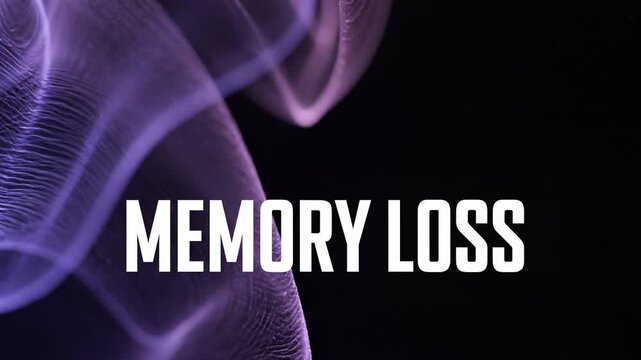 Abstract Purple Wavy Motion Background Featuring the Concept of Memory Loss Dementia and Alzheimer Disease Awareness