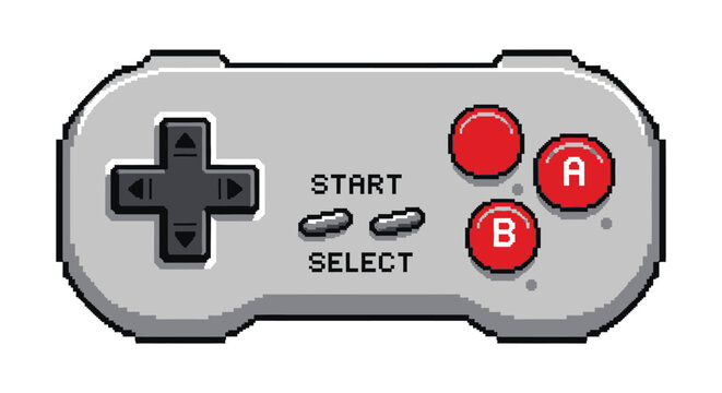 Retro Nintendo Entertainment System Controller Close Up.
