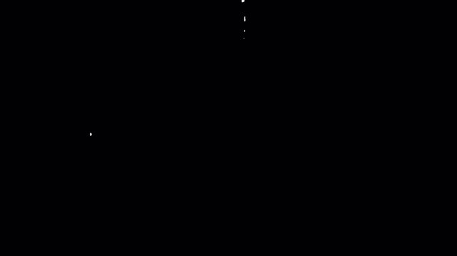 Abstract minimalist monochrome digital art animation with vertical flickering white lines on black background.