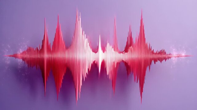 Dynamic audio visualization with vibrant sound waveforms in motion