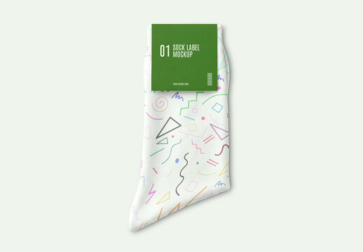 Sock Label Mockup Template