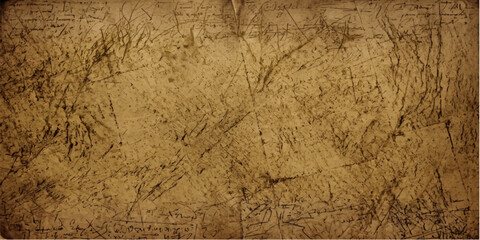 Obraz premium A weathered, aged parchment scroll displaying faint scratch marks and an antique texture, evoking a sense of history and mystery.