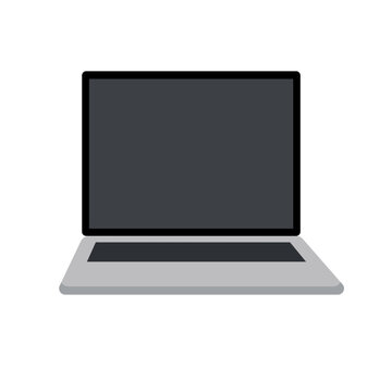 Pastel Laptop Computer Hand Drawn Illustration