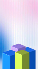 Fototapeta premium 3D product backdrop iPhone wallpaper, colorful podiums